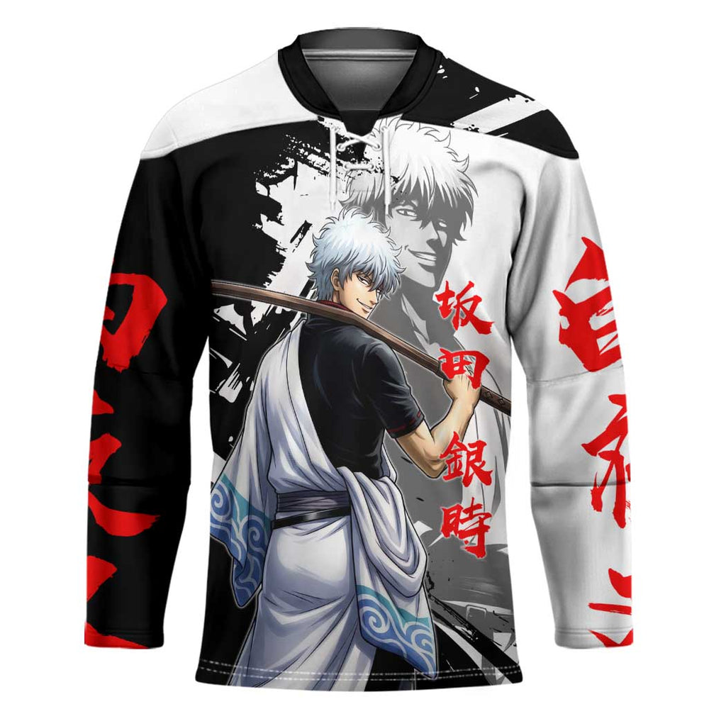 Gintoki Sakata Hockey Jersey Classic Samurai Brushstroke Style