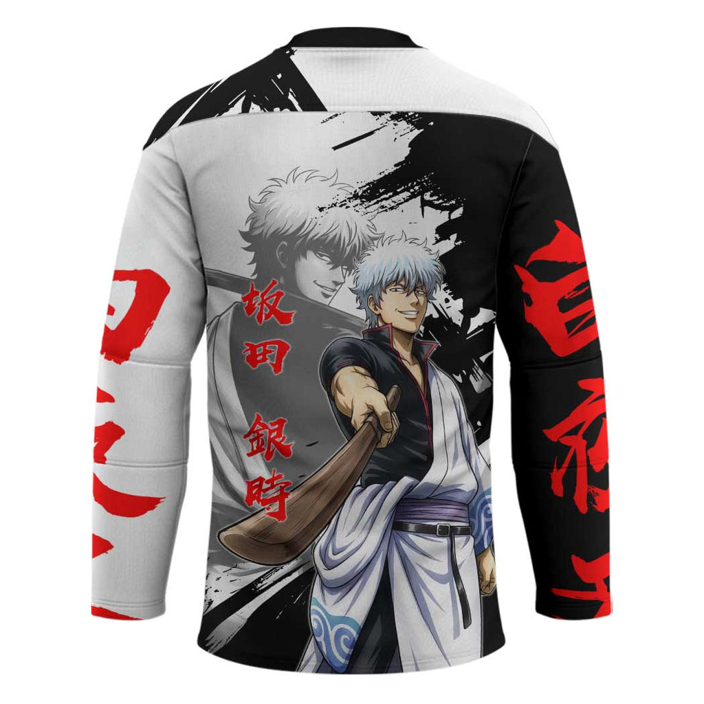 Gintoki Sakata Hockey Jersey Classic Samurai Brushstroke Style