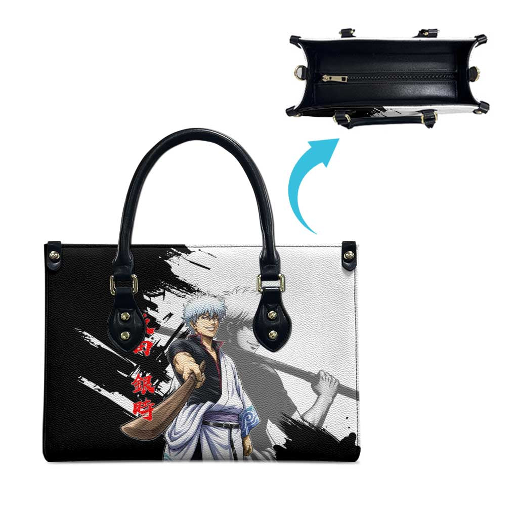 Gintoki Sakata Leather Bag Classic Samurai Brushstroke Style