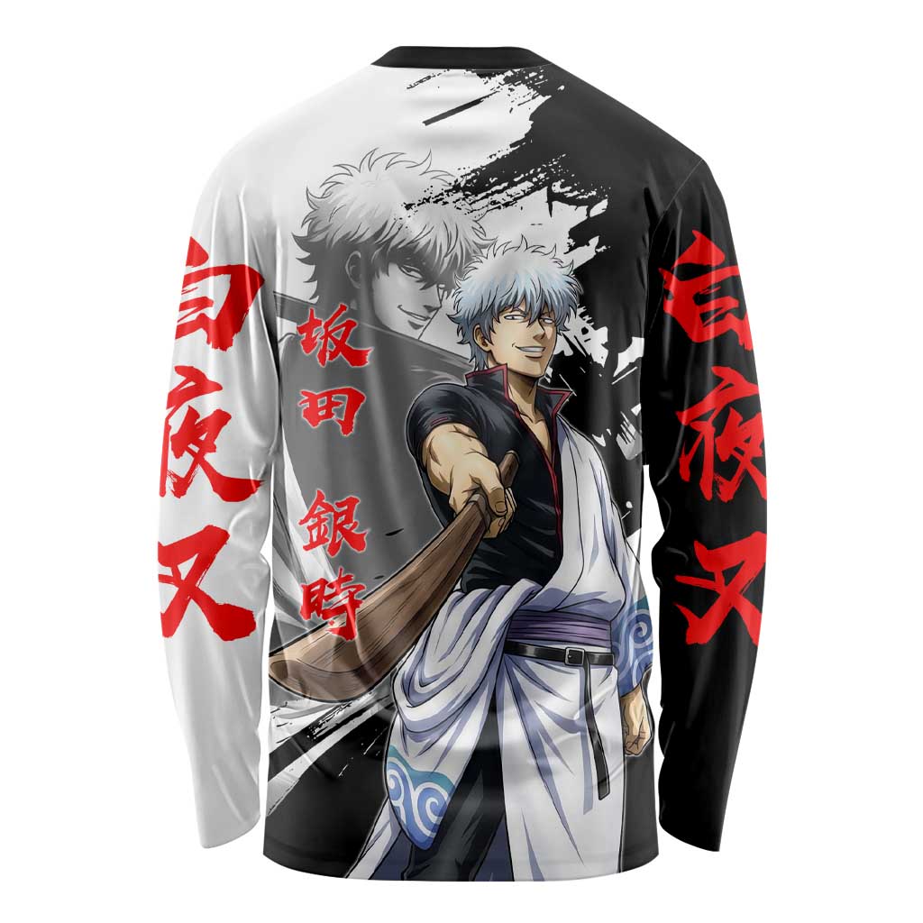 Gintoki Sakata Long Sleeve Shirt Classic Samurai Brushstroke Style