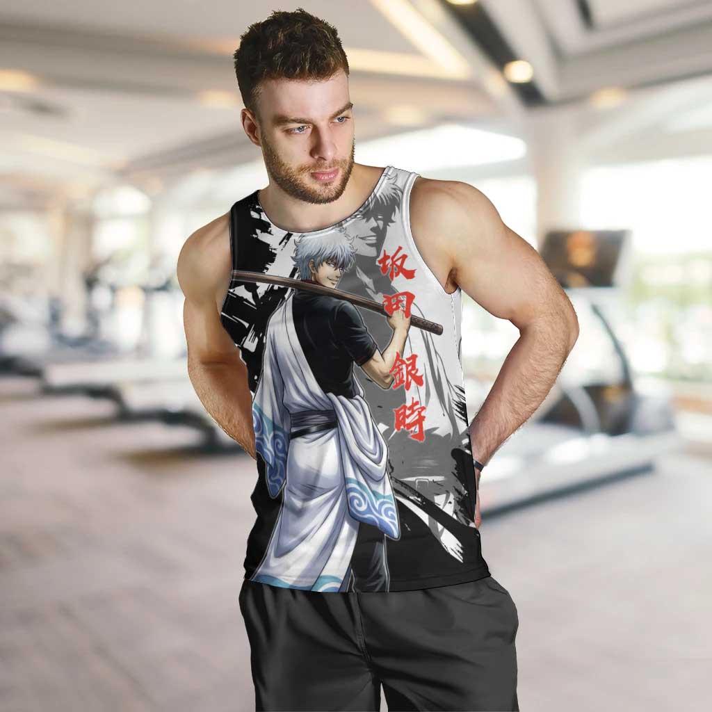 Gintoki Sakata Men Tank Top Classic Samurai Brushstroke Style