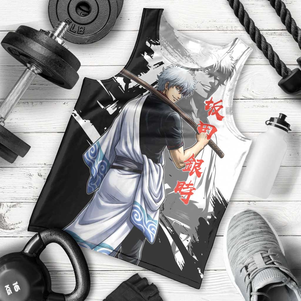 Gintoki Sakata Men Tank Top Classic Samurai Brushstroke Style