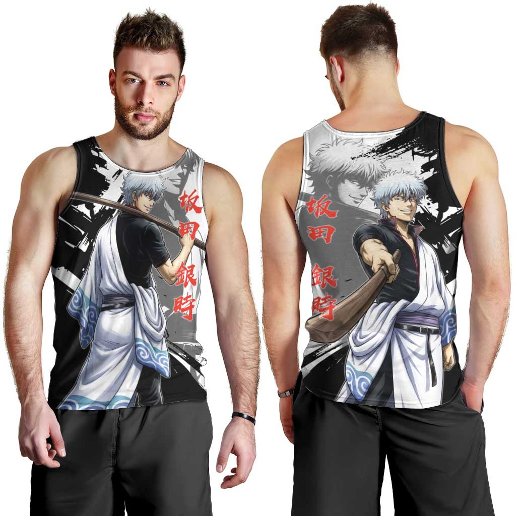 Gintoki Sakata Men Tank Top Classic Samurai Brushstroke Style
