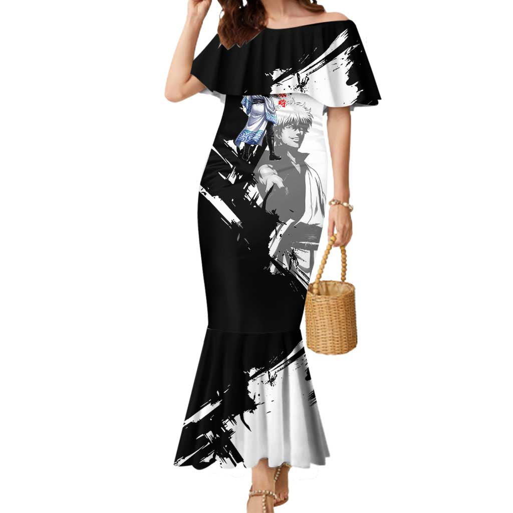 Gintoki Sakata Mermaid Dress Classic Samurai Brushstroke Style