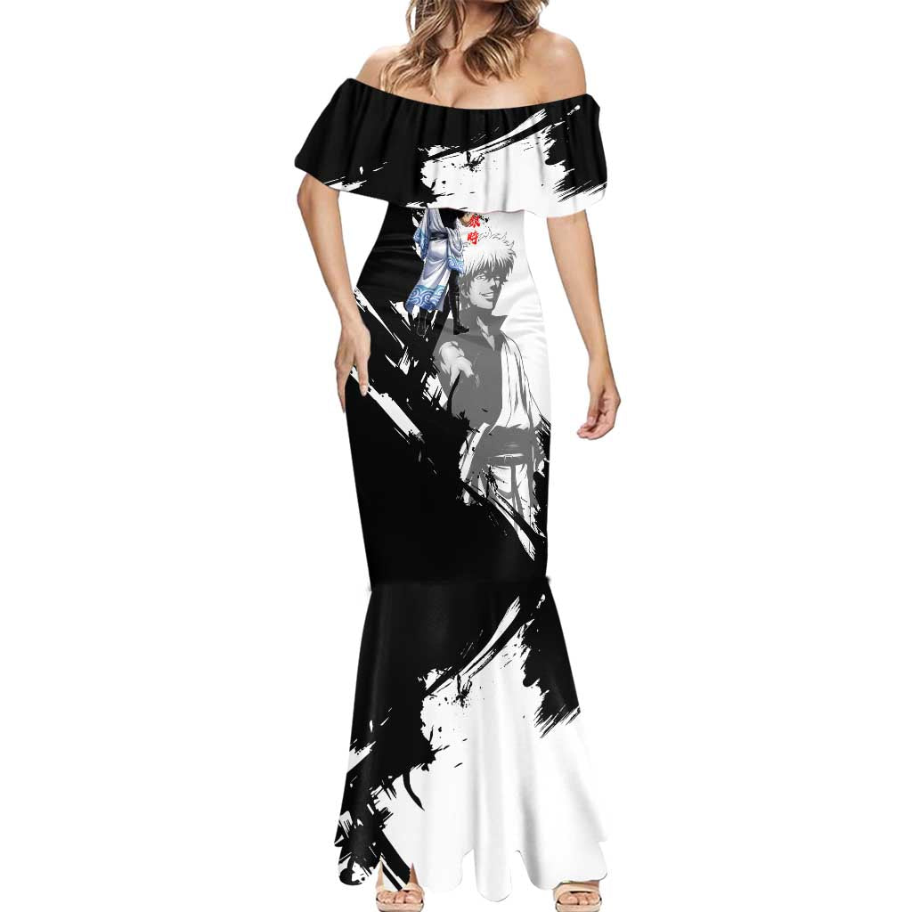 Gintoki Sakata Mermaid Dress Classic Samurai Brushstroke Style