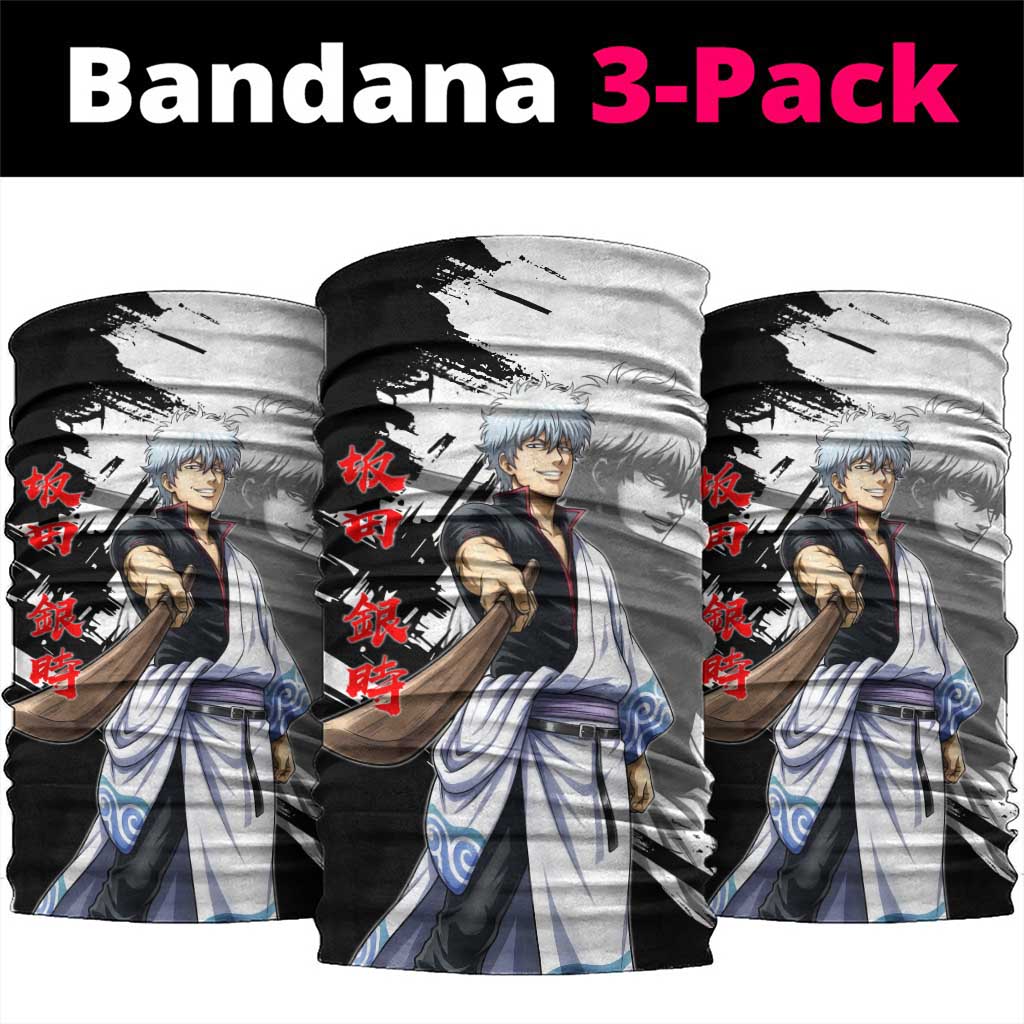 Gintoki Sakata Neck Gaiter Classic Samurai Brushstroke Style