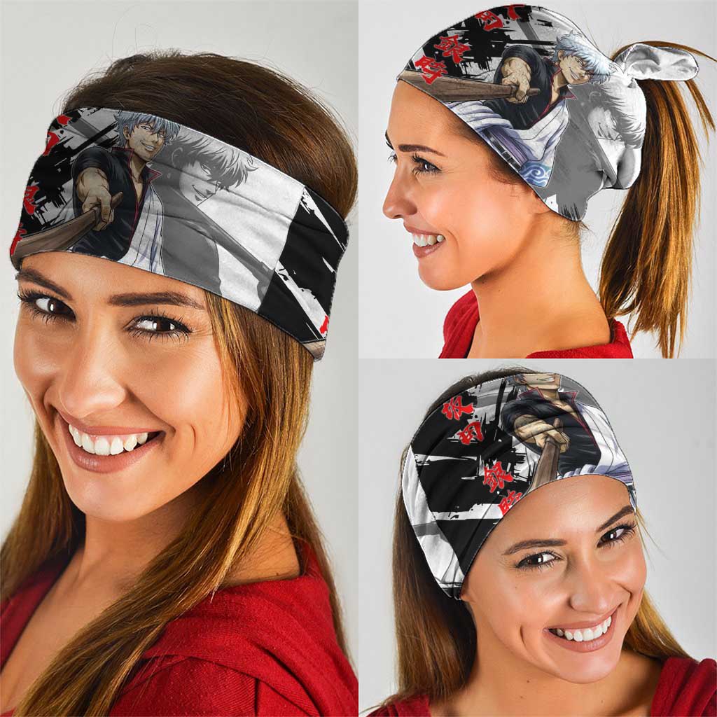 Gintoki Sakata Neck Gaiter Classic Samurai Brushstroke Style