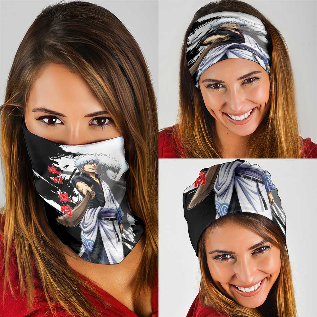 Gintoki Sakata Neck Gaiter Classic Samurai Brushstroke Style