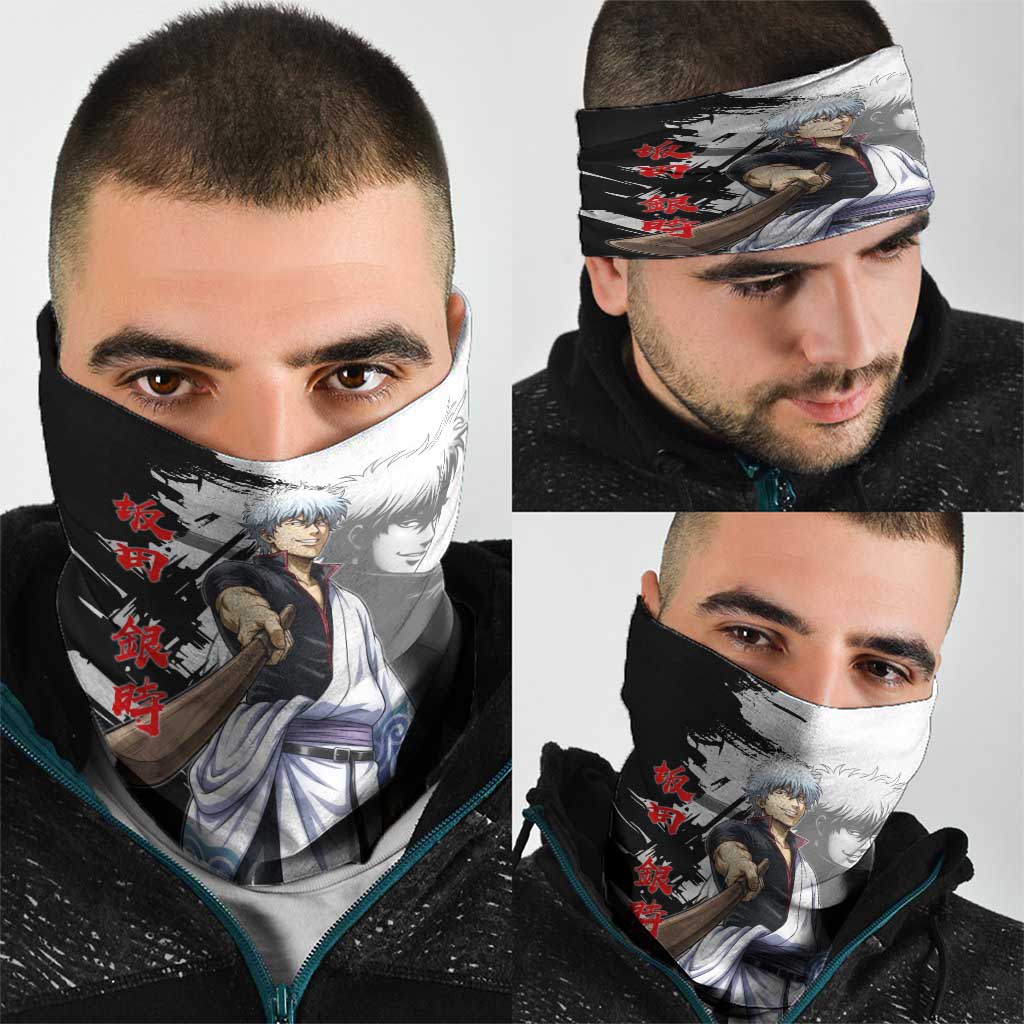 Gintoki Sakata Neck Gaiter Classic Samurai Brushstroke Style