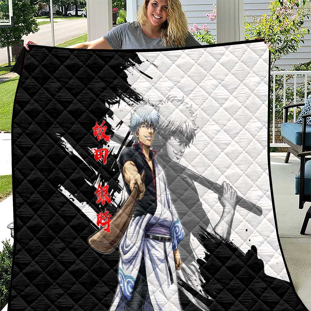 Gintoki Sakata Quilt Classic Samurai Brushstroke Style