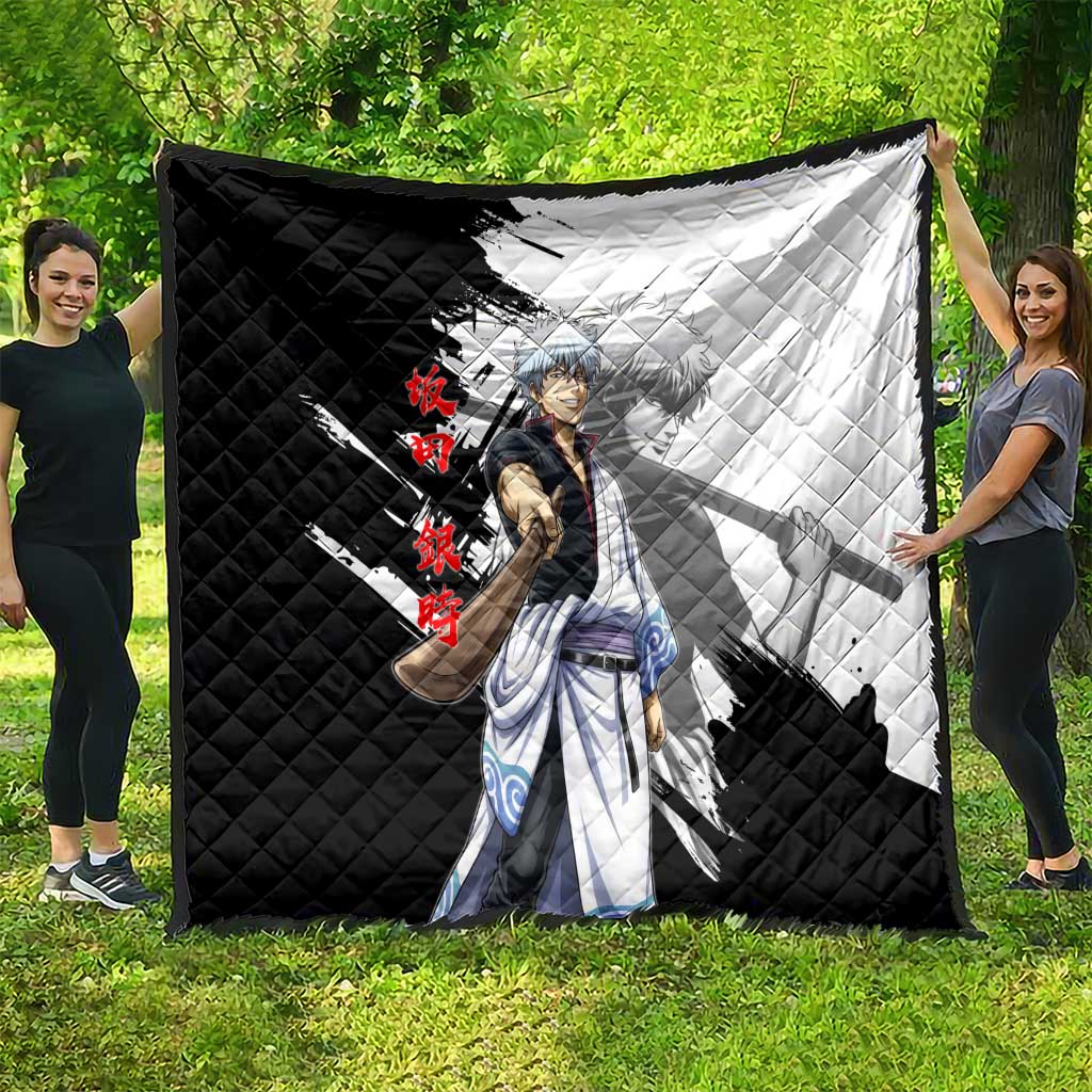 Gintoki Sakata Quilt Classic Samurai Brushstroke Style