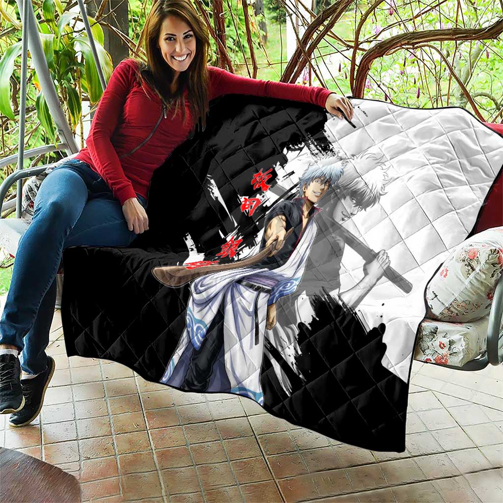 Gintoki Sakata Quilt Classic Samurai Brushstroke Style