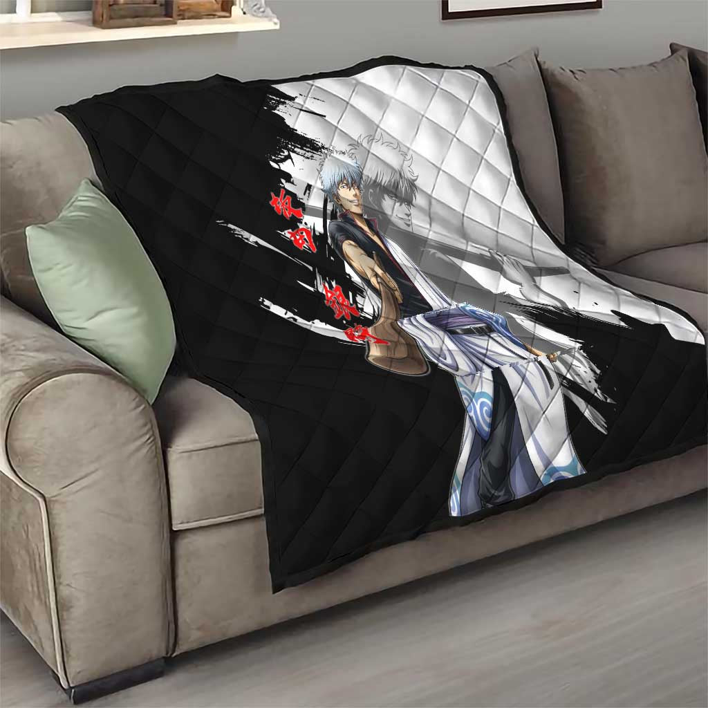 Gintoki Sakata Quilt Classic Samurai Brushstroke Style