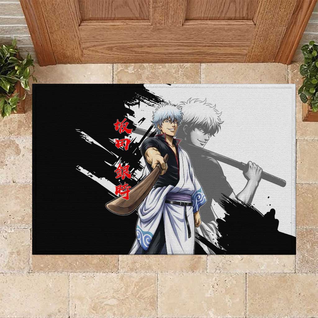 Gintoki Sakata Rubber Doormat Classic Samurai Brushstroke Style