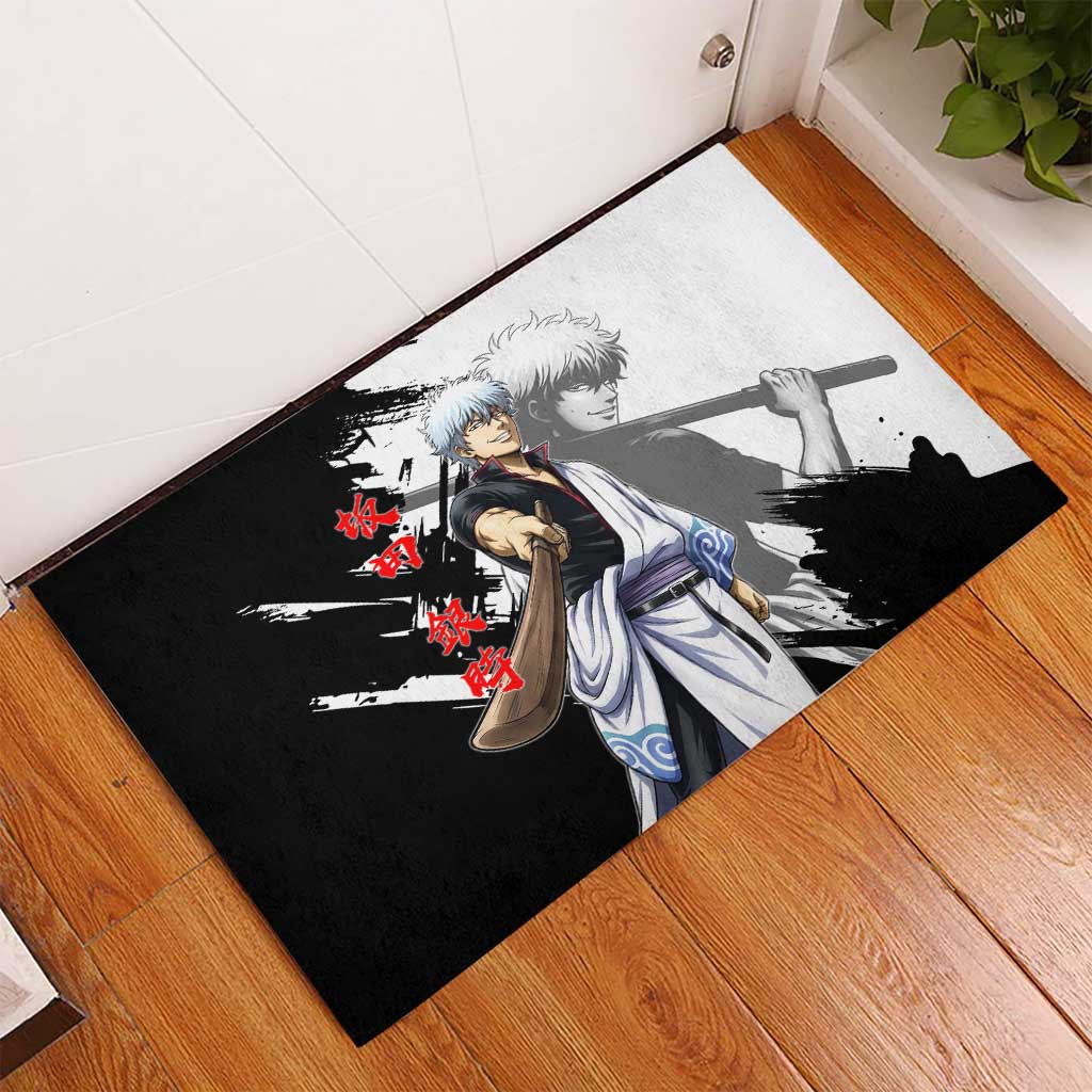 Gintoki Sakata Rubber Doormat Classic Samurai Brushstroke Style