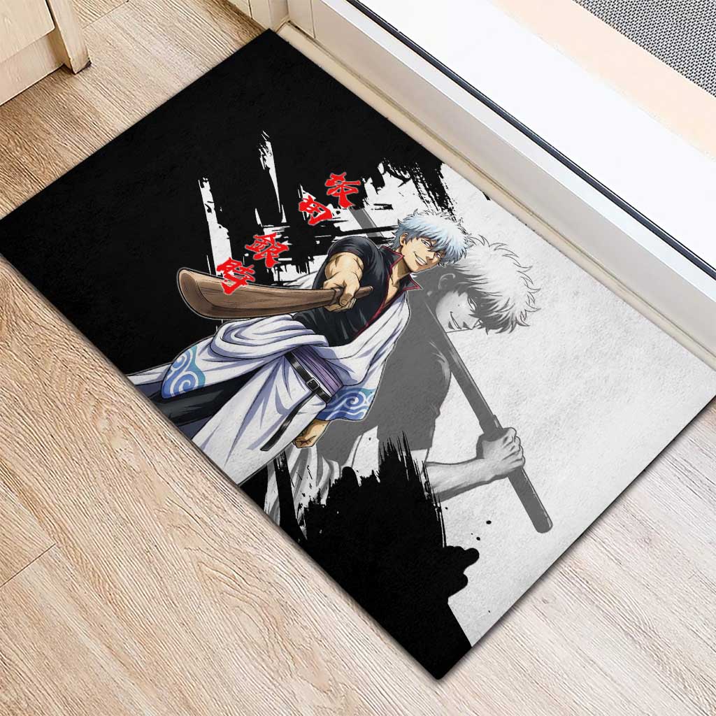 Gintoki Sakata Rubber Doormat Classic Samurai Brushstroke Style
