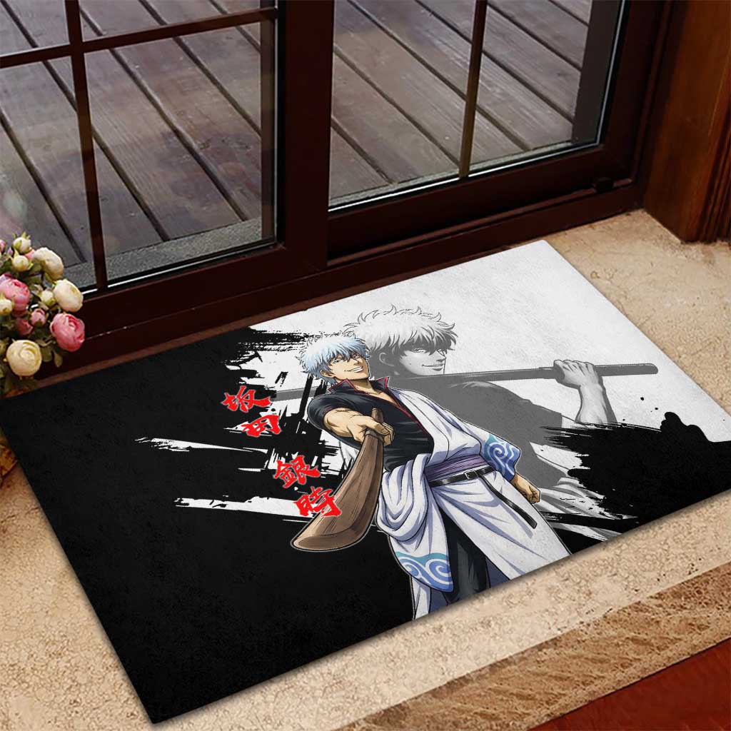 Gintoki Sakata Rubber Doormat Classic Samurai Brushstroke Style