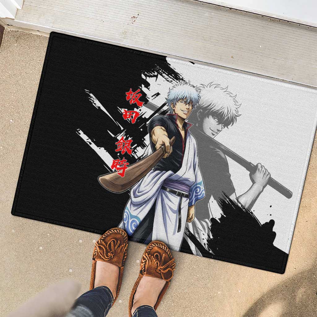 Gintoki Sakata Rubber Doormat Classic Samurai Brushstroke Style