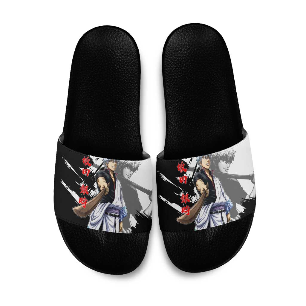 Gintoki Sakata Slide Sandals Classic Samurai Brushstroke Style