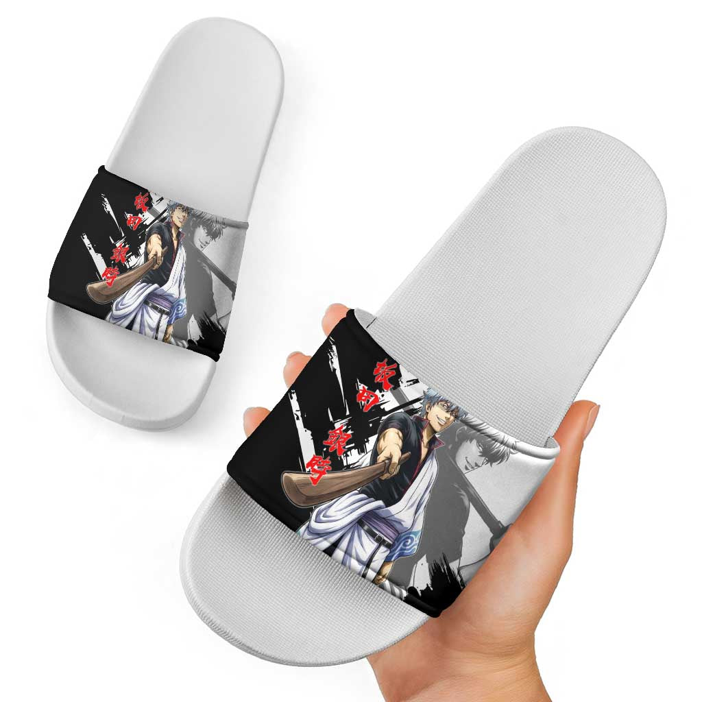 Gintoki Sakata Slide Sandals Classic Samurai Brushstroke Style