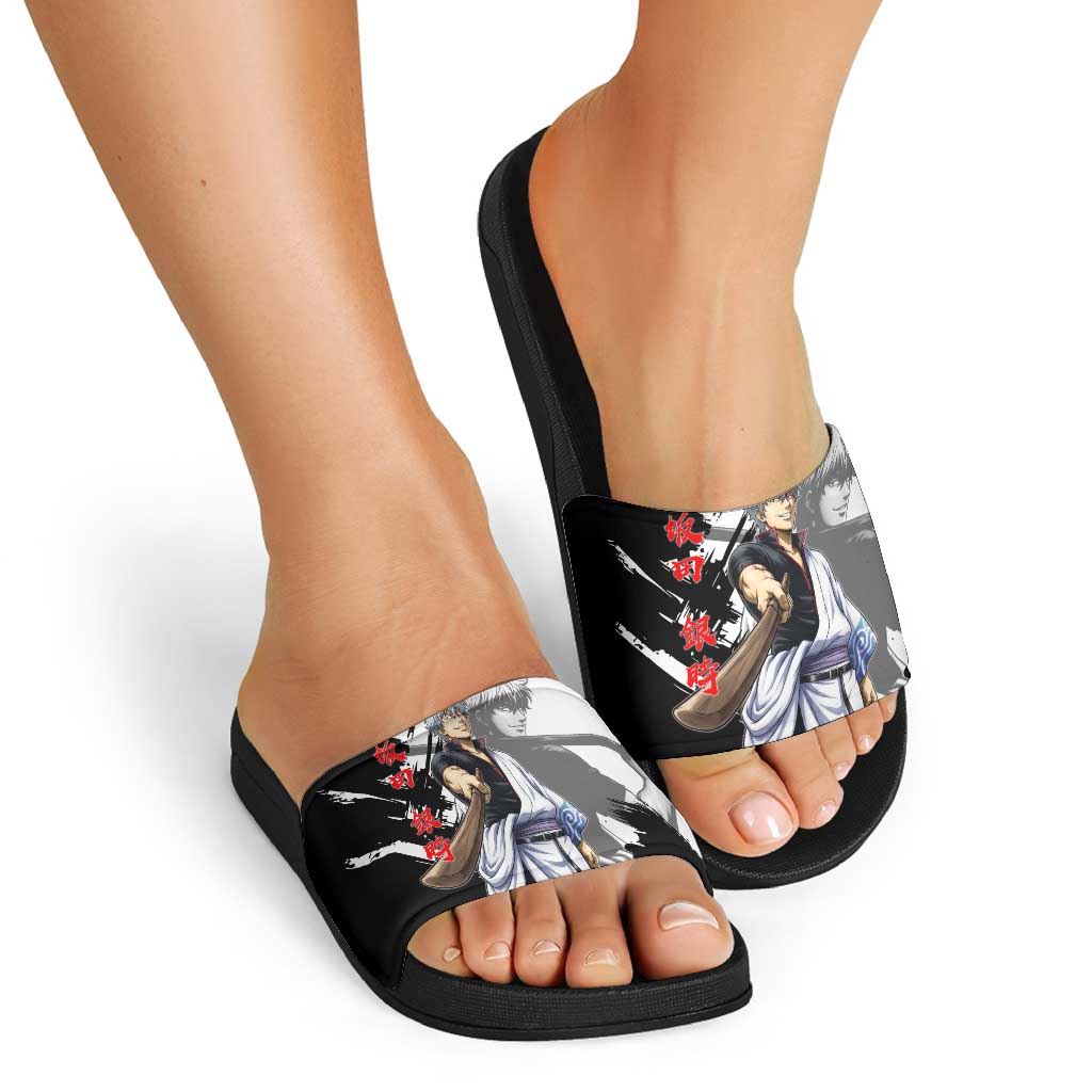 Gintoki Sakata Slide Sandals Classic Samurai Brushstroke Style