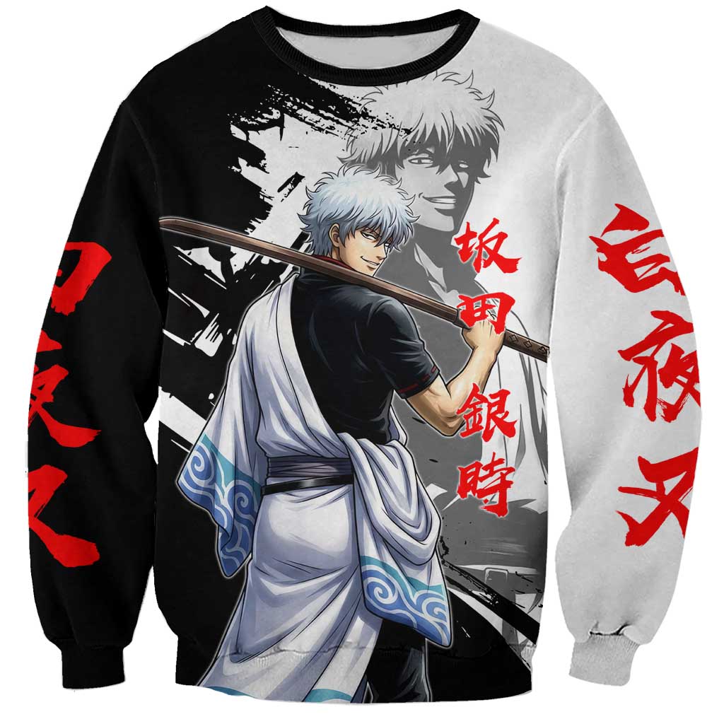 Gintoki Sakata Sweatshirt Classic Samurai Brushstroke Style