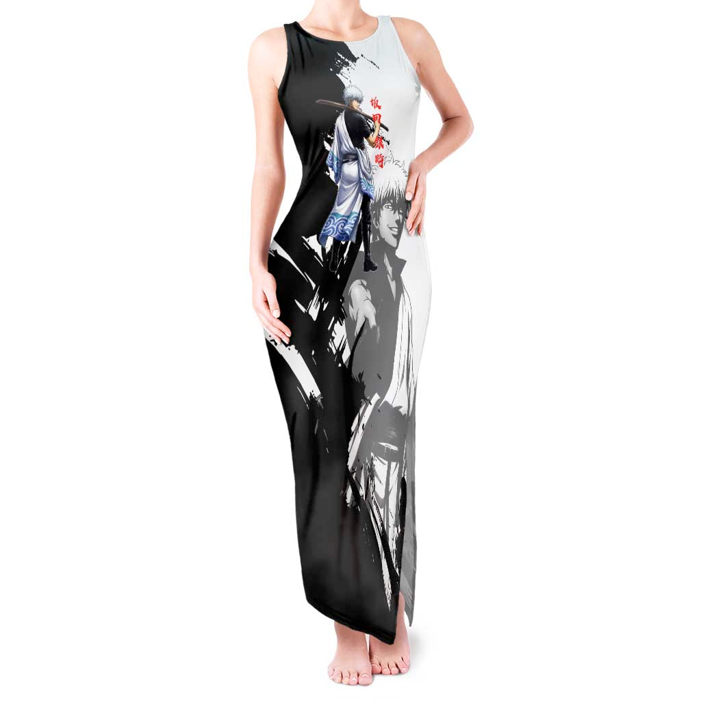 Gintoki Sakata Tank Maxi Dress Classic Samurai Brushstroke Style