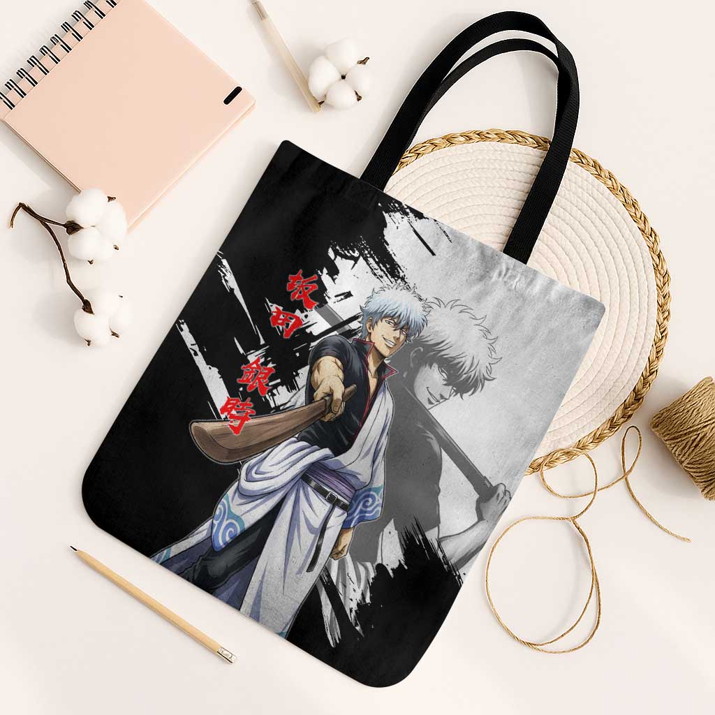 Gintoki Sakata Tote Bag Classic Samurai Brushstroke Style