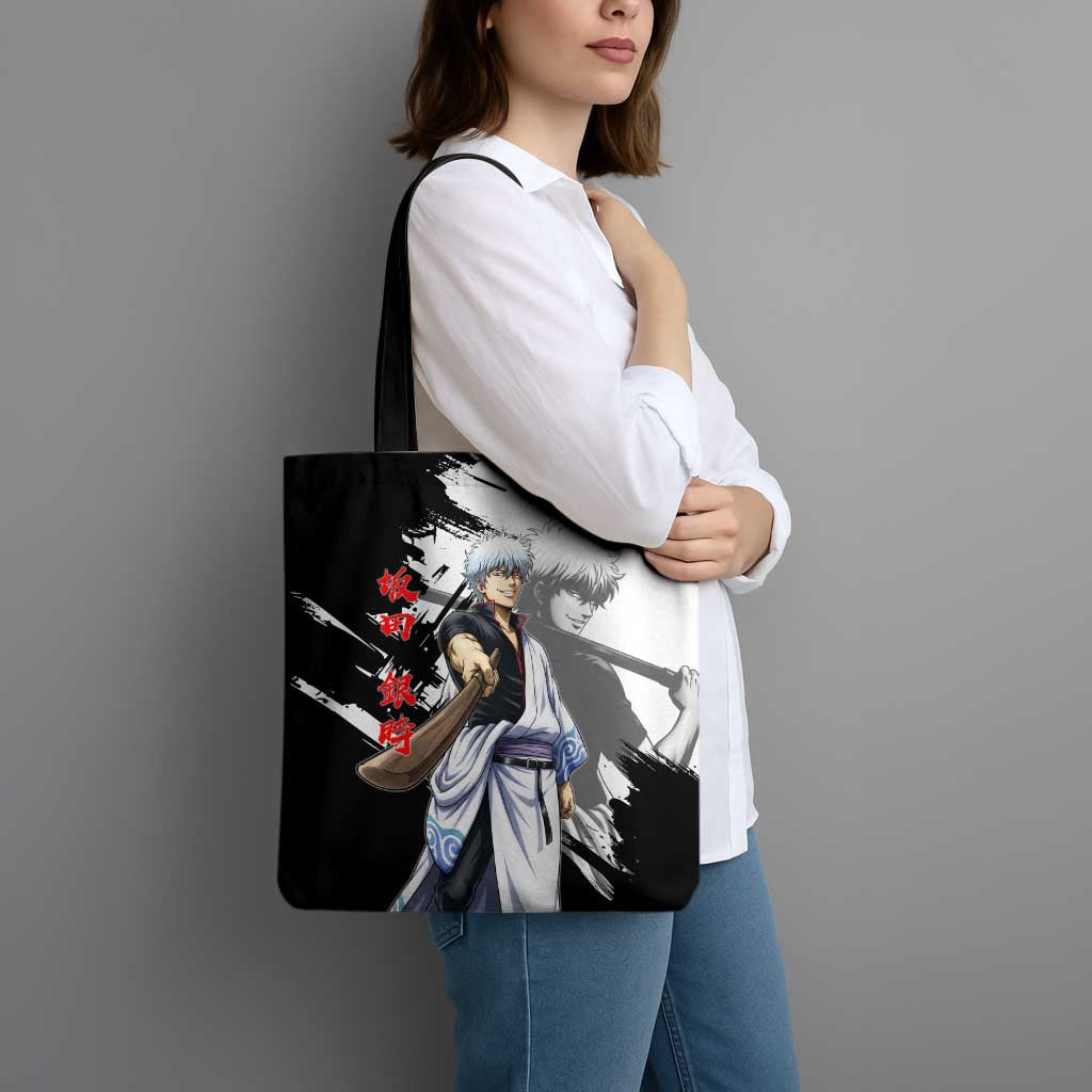 Gintoki Sakata Tote Bag Classic Samurai Brushstroke Style