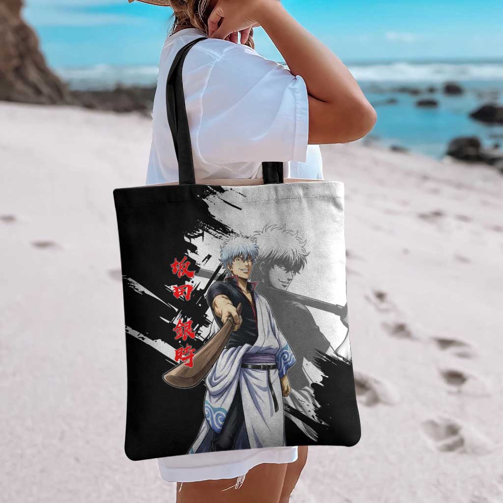 Gintoki Sakata Tote Bag Classic Samurai Brushstroke Style