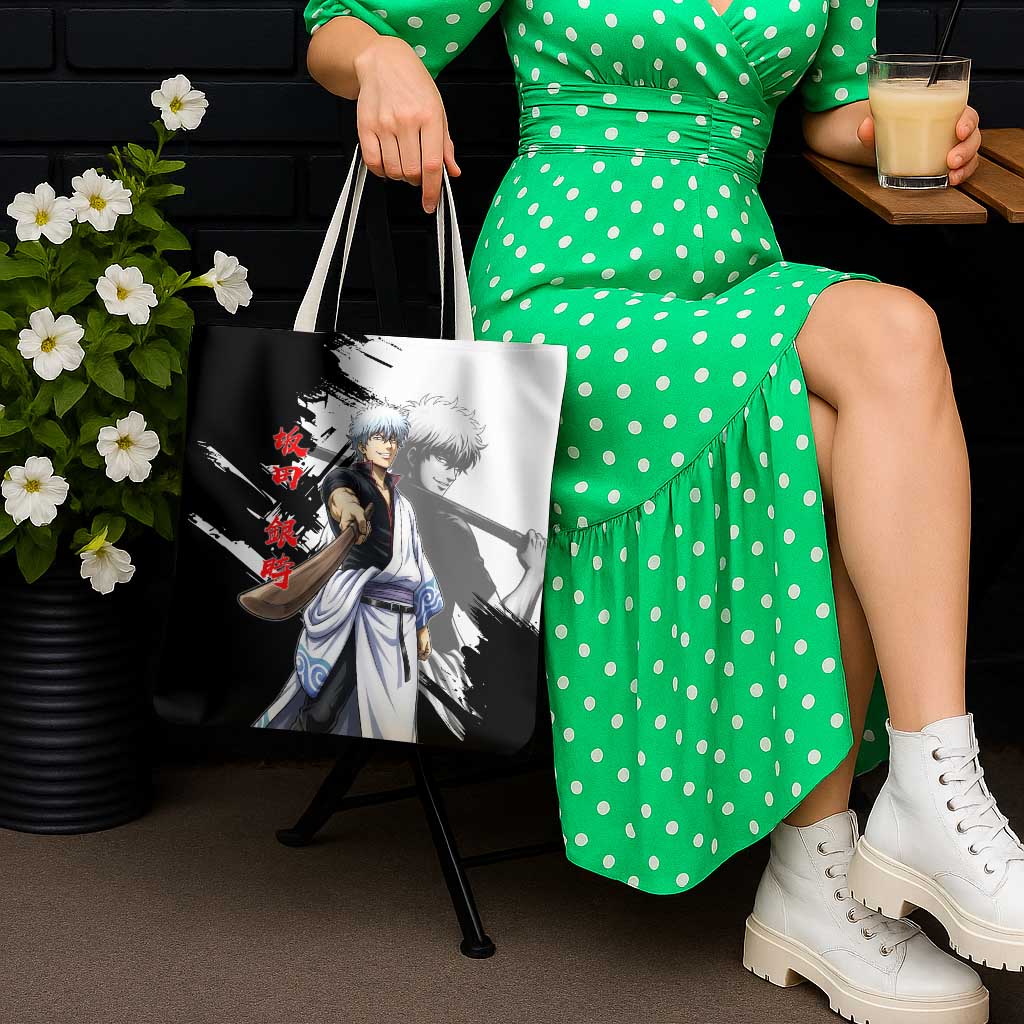 Gintoki Sakata Tote Bag Classic Samurai Brushstroke Style