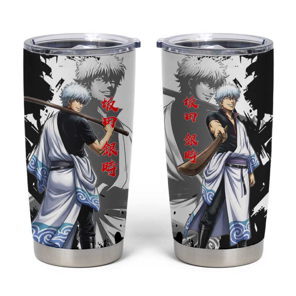 Gintoki Sakata Tumbler Cup Classic Samurai Brushstroke Style