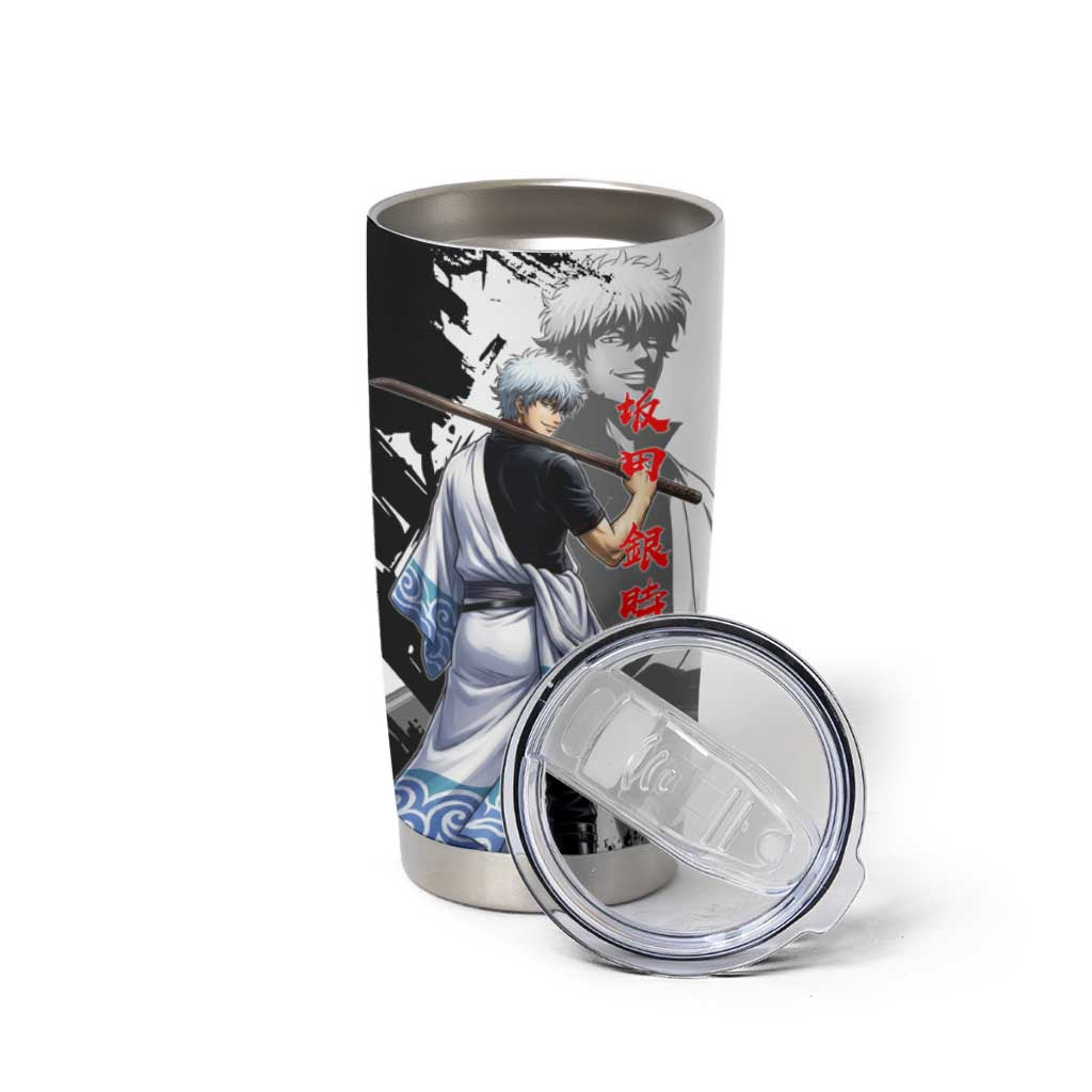 Gintoki Sakata Tumbler Cup Classic Samurai Brushstroke Style