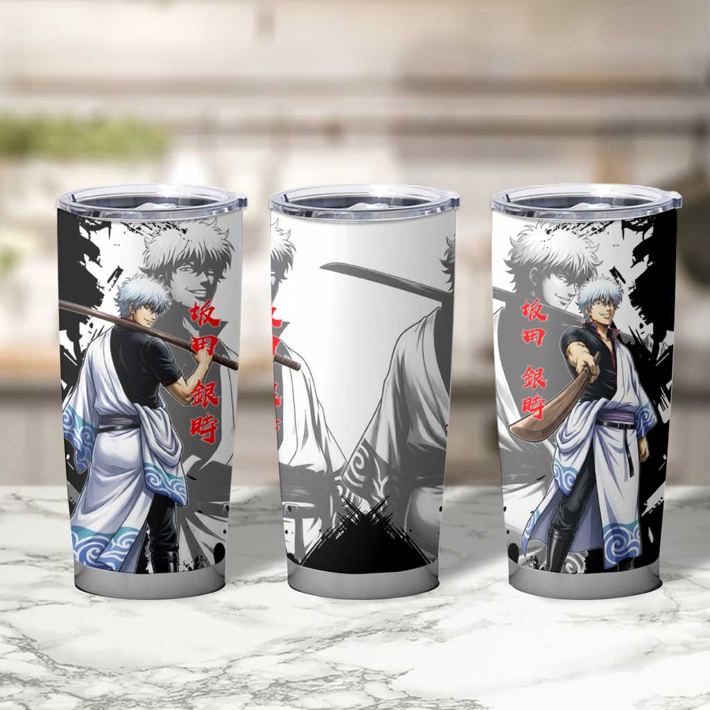 Gintoki Sakata Tumbler Cup Classic Samurai Brushstroke Style
