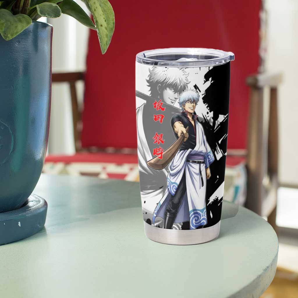 Gintoki Sakata Tumbler Cup Classic Samurai Brushstroke Style