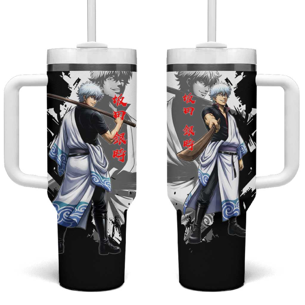 Gintoki Sakata Tumbler With Handle Classic Samurai Brushstroke Style