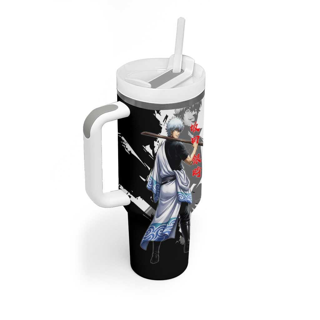 Gintoki Sakata Tumbler With Handle Classic Samurai Brushstroke Style
