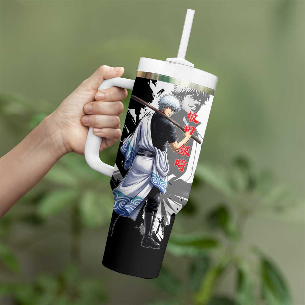 Gintoki Sakata Tumbler With Handle Classic Samurai Brushstroke Style