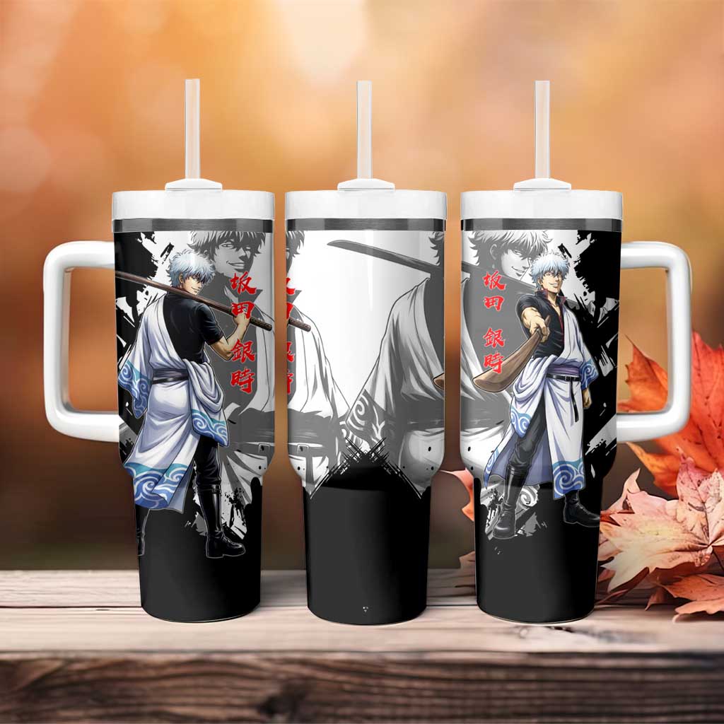 Gintoki Sakata Tumbler With Handle Classic Samurai Brushstroke Style