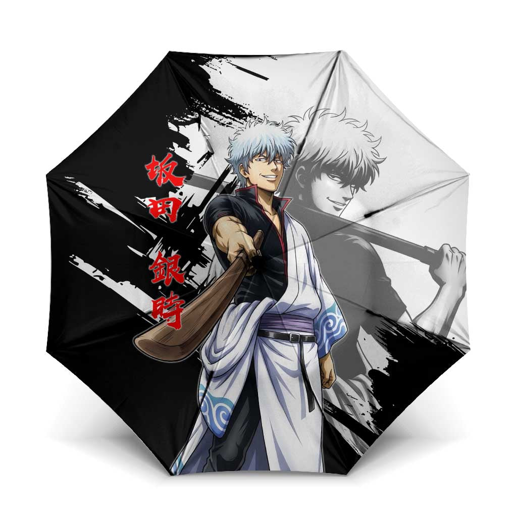 Gintoki Sakata Umbrella Classic Samurai Brushstroke Style