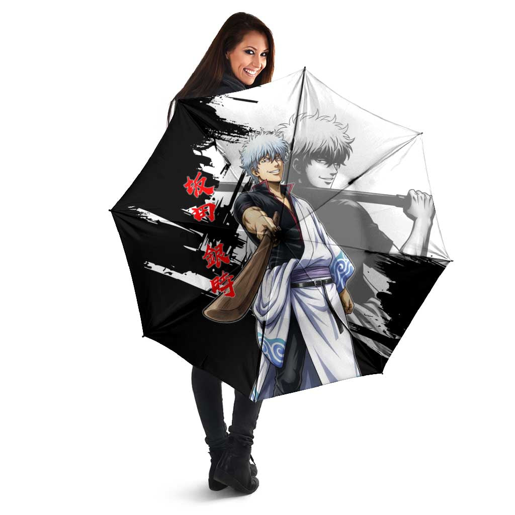Gintoki Sakata Umbrella Classic Samurai Brushstroke Style