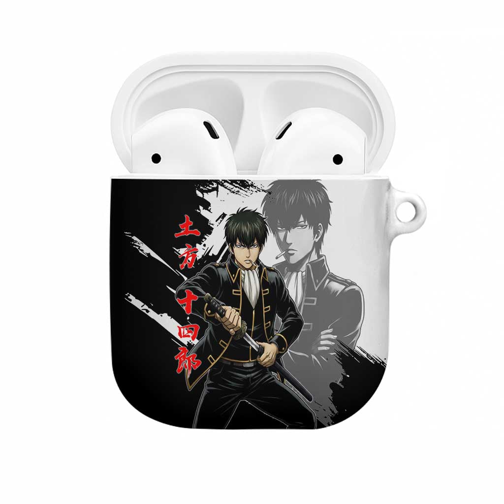 Toshiro Hijikata AirPods Case Dark Shinsengumi Ink Style