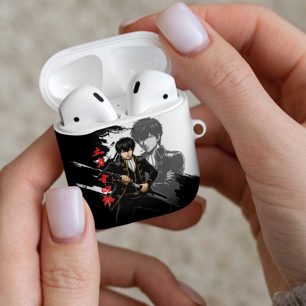 Toshiro Hijikata AirPods Case Dark Shinsengumi Ink Style