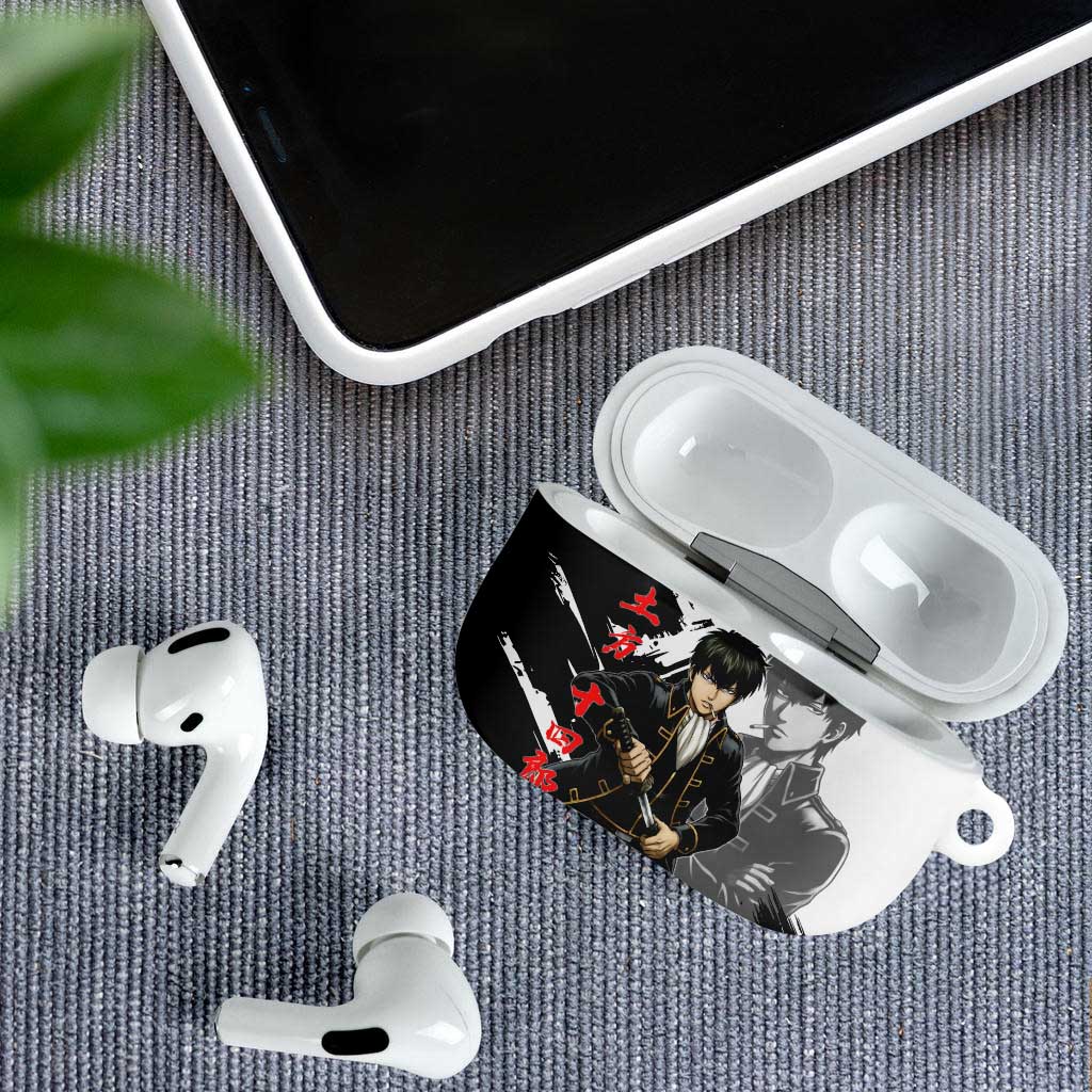 Toshiro Hijikata AirPods Case Dark Shinsengumi Ink Style