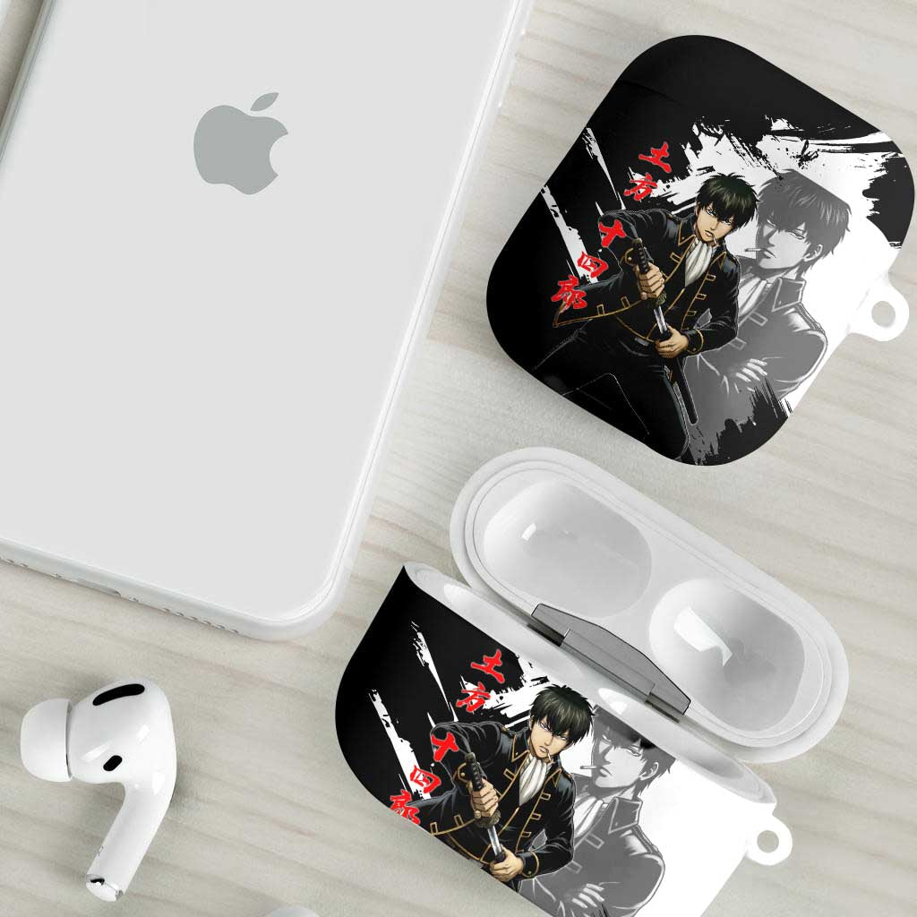 Toshiro Hijikata AirPods Case Dark Shinsengumi Ink Style