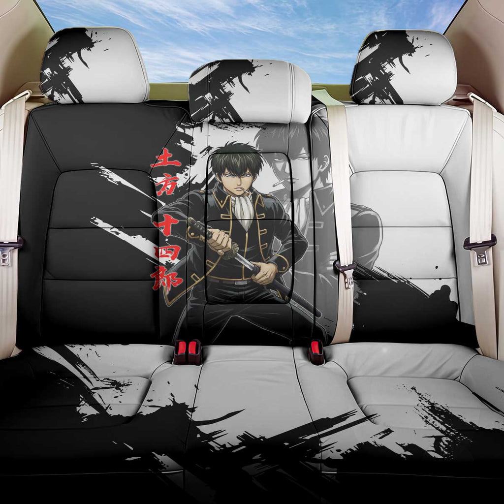 Toshiro Hijikata Back Car Seat Cover Dark Shinsengumi Ink Style