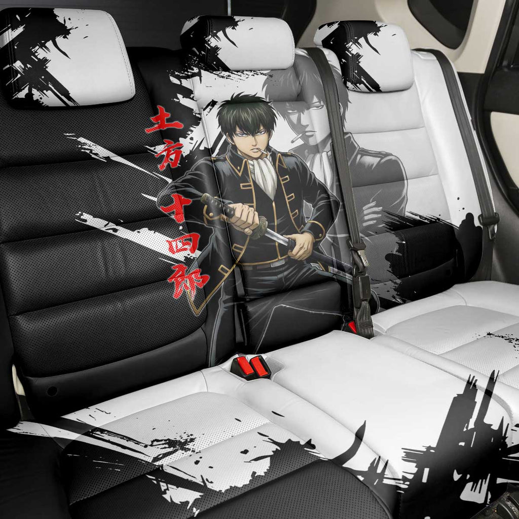 Toshiro Hijikata Back Car Seat Cover Dark Shinsengumi Ink Style