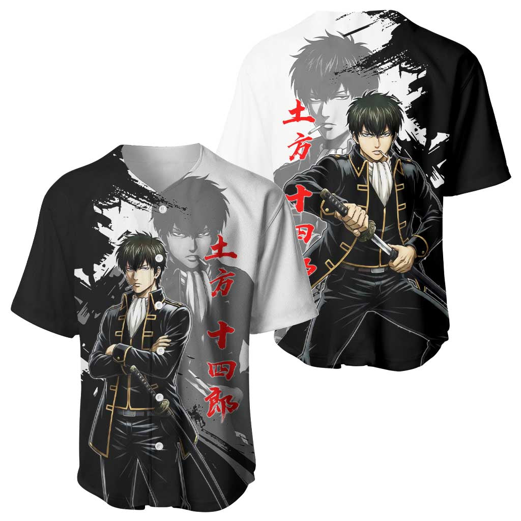 Toshiro Hijikata Baseball Jersey Dark Shinsengumi Ink Style