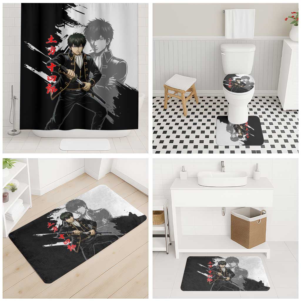 Toshiro Hijikata Bathroom Set Dark Shinsengumi Ink Style