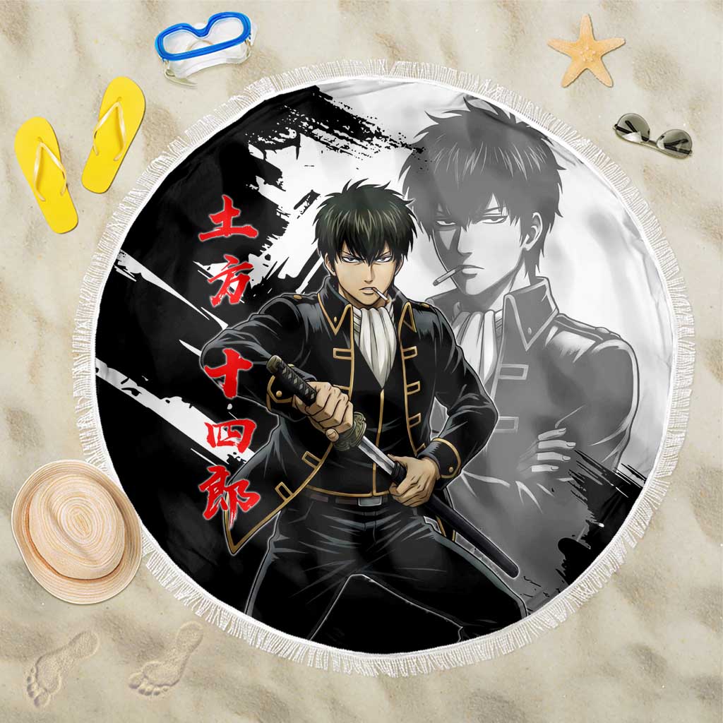 Toshiro Hijikata Beach Blanket Dark Shinsengumi Ink Style